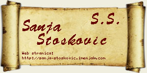 Sanja Stošković vizit kartica